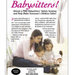 Babysitters, Attend a FREE Babysitters’ Safety Seminar – Flyer 8.5 x11