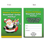 Happy Holidays Martial Arts Party – Ad Card 2.75×4.25 – ver.2