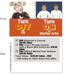 Turn Off TV. Turn On Martial Arts – Post Cards 4×6