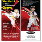Martial Arts Is Where Preschoolers Grow! – Rack Card