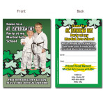 Come to a St. Patricks Day Party at my Martial Arts School Ad Card