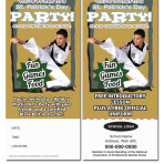 Come to a St. Patricks Day Party at my Martial Arts School Rack Card ver.2