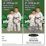 Come to a St. Patricks Day Party at my Martial Arts School Rack Card