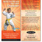 Learn How Martial Arts Will Build Your Child’s Character! Rack Card