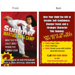 Summer Martial Arts Camp Make this your child’s most productive summer ever! Ad Card