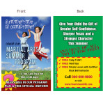 Summertime Is Camptime! Check Out for Martial Arts Summer Program Ad Card